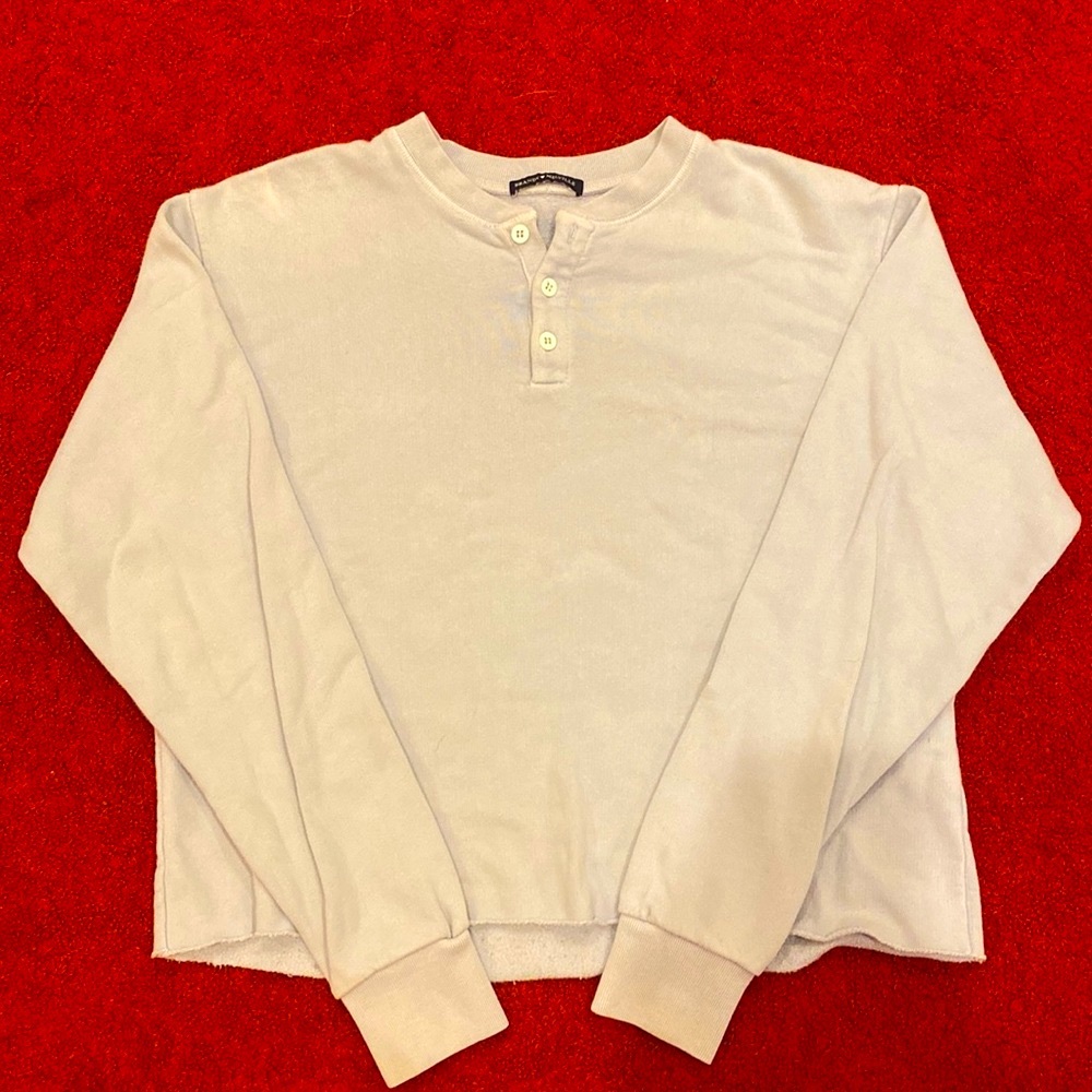 Brandy Melville Button Powder Blue Sweatshirt